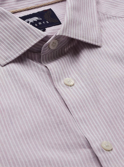 Lavendar Stripe Triblend Shirt