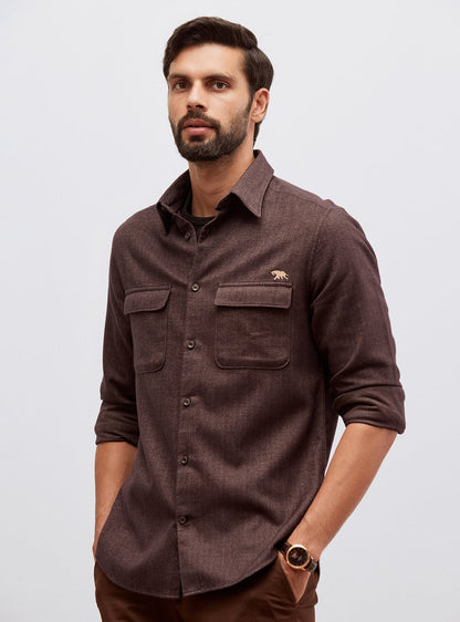 Crater Brown Cotton Shirt