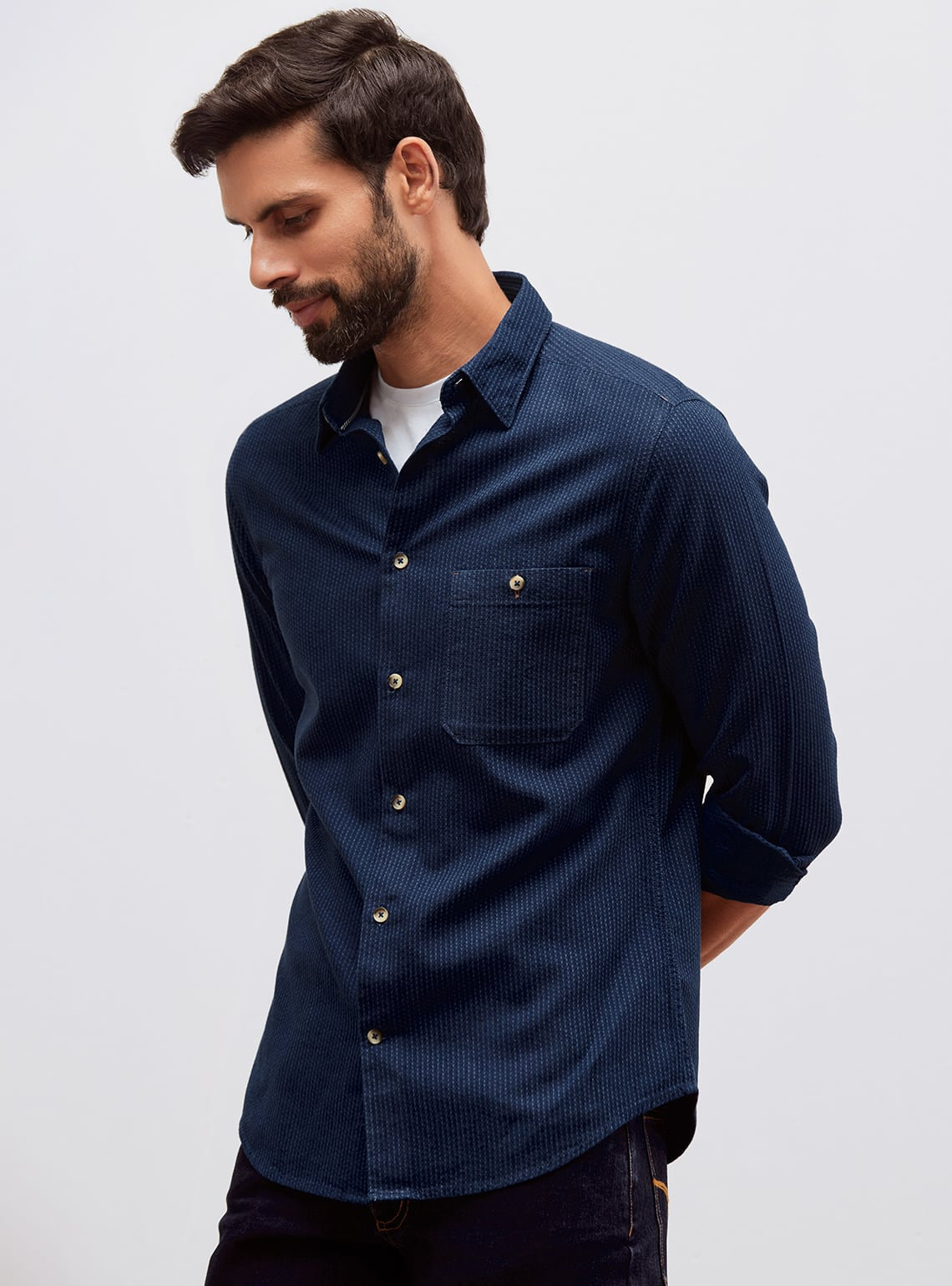 Vulcan Indigo Cotton Shirt