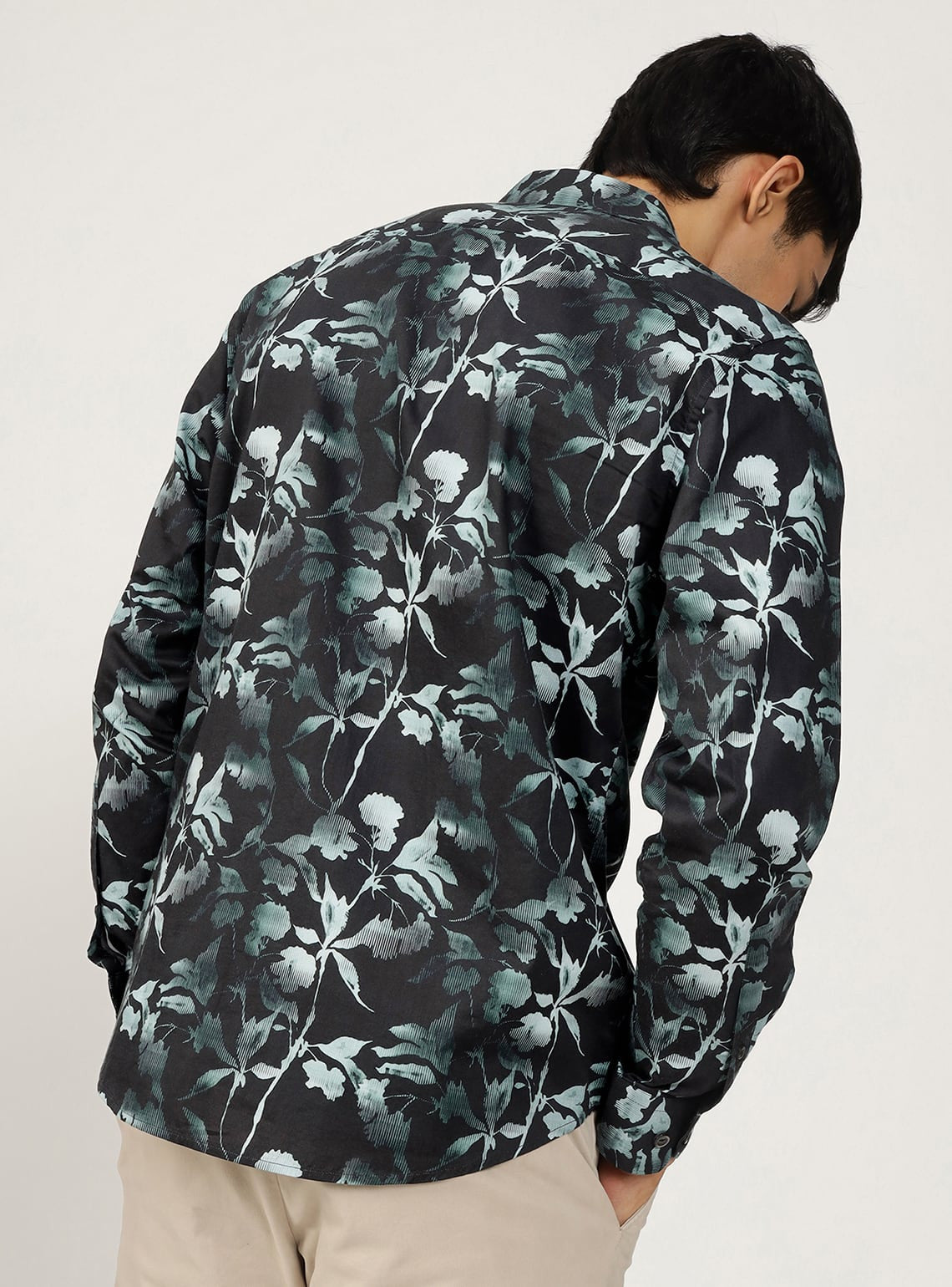 Midnight Flora Cotton Shirt