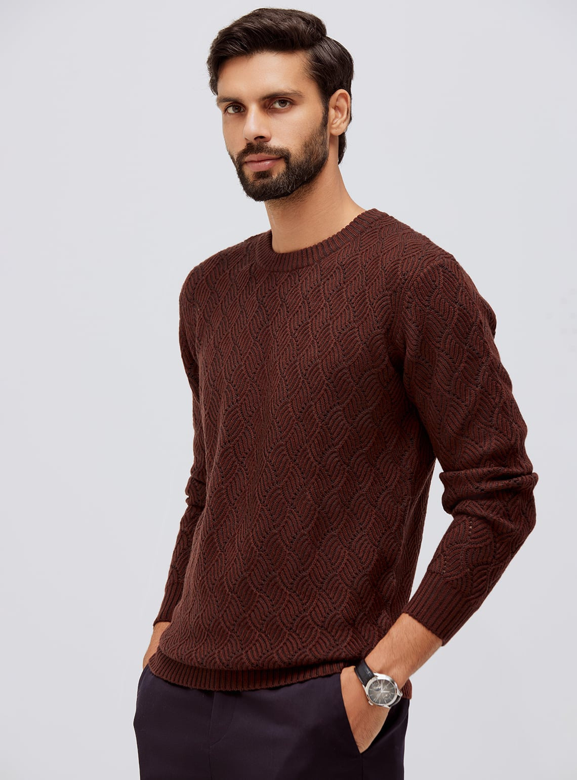 Ruby Brown Merino Pullover