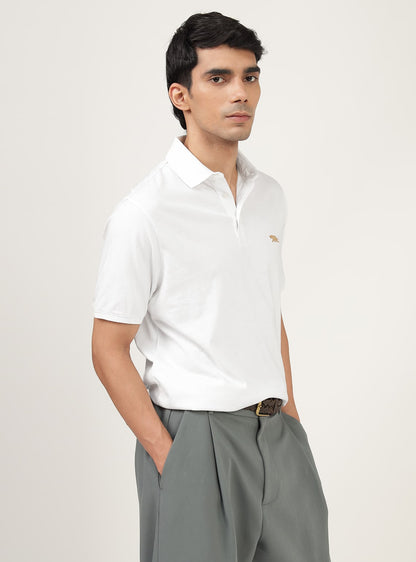 White Quill Cotton Polo