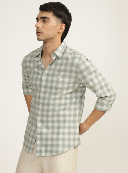 Kelp Cotton Melange Shirt