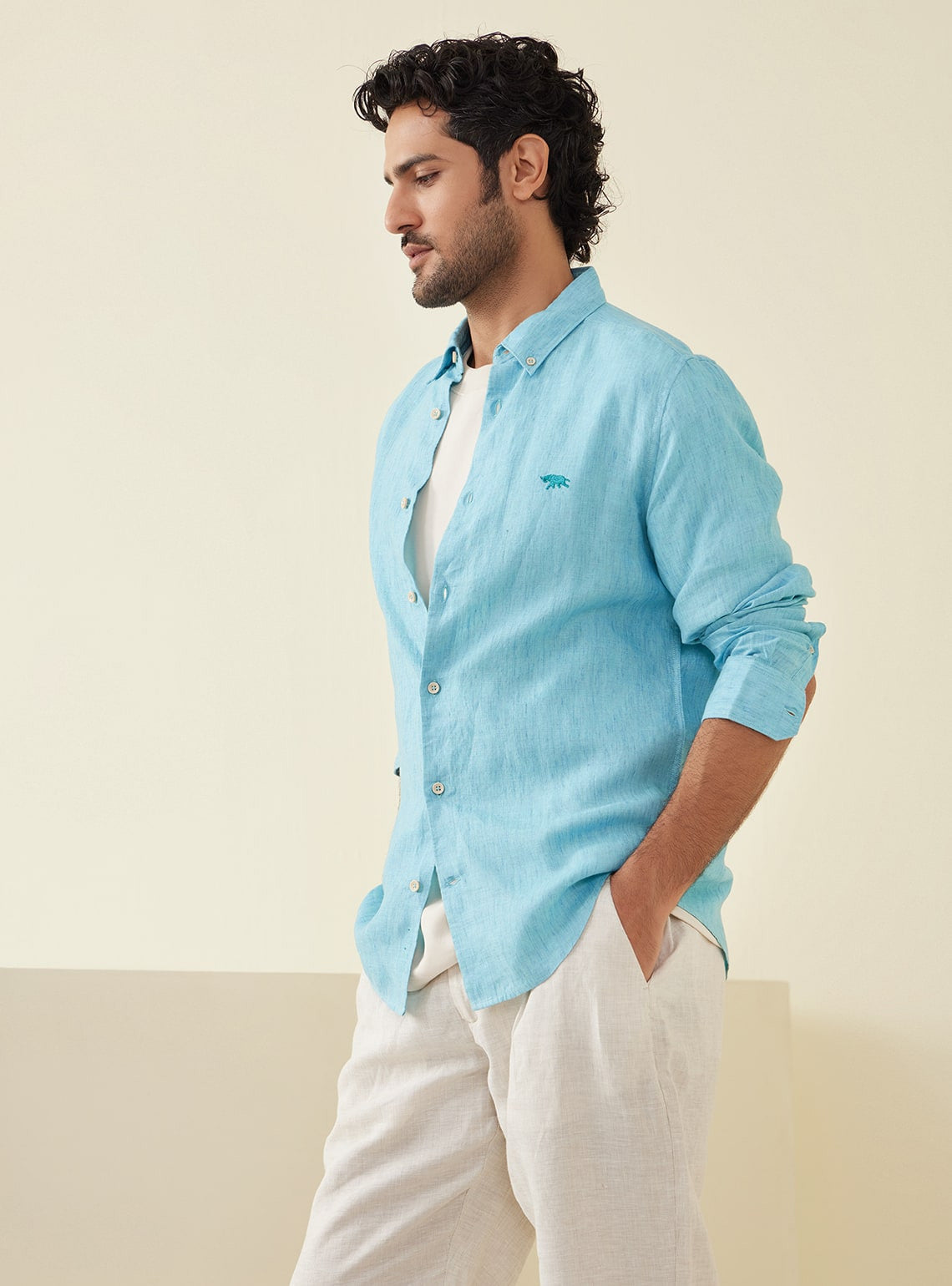 Azure Linen Shirt