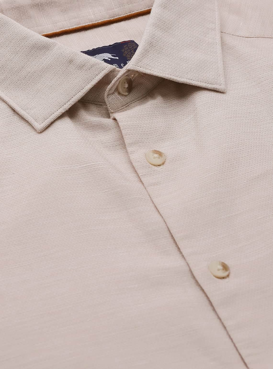 Beige Cotton Linen Shirt