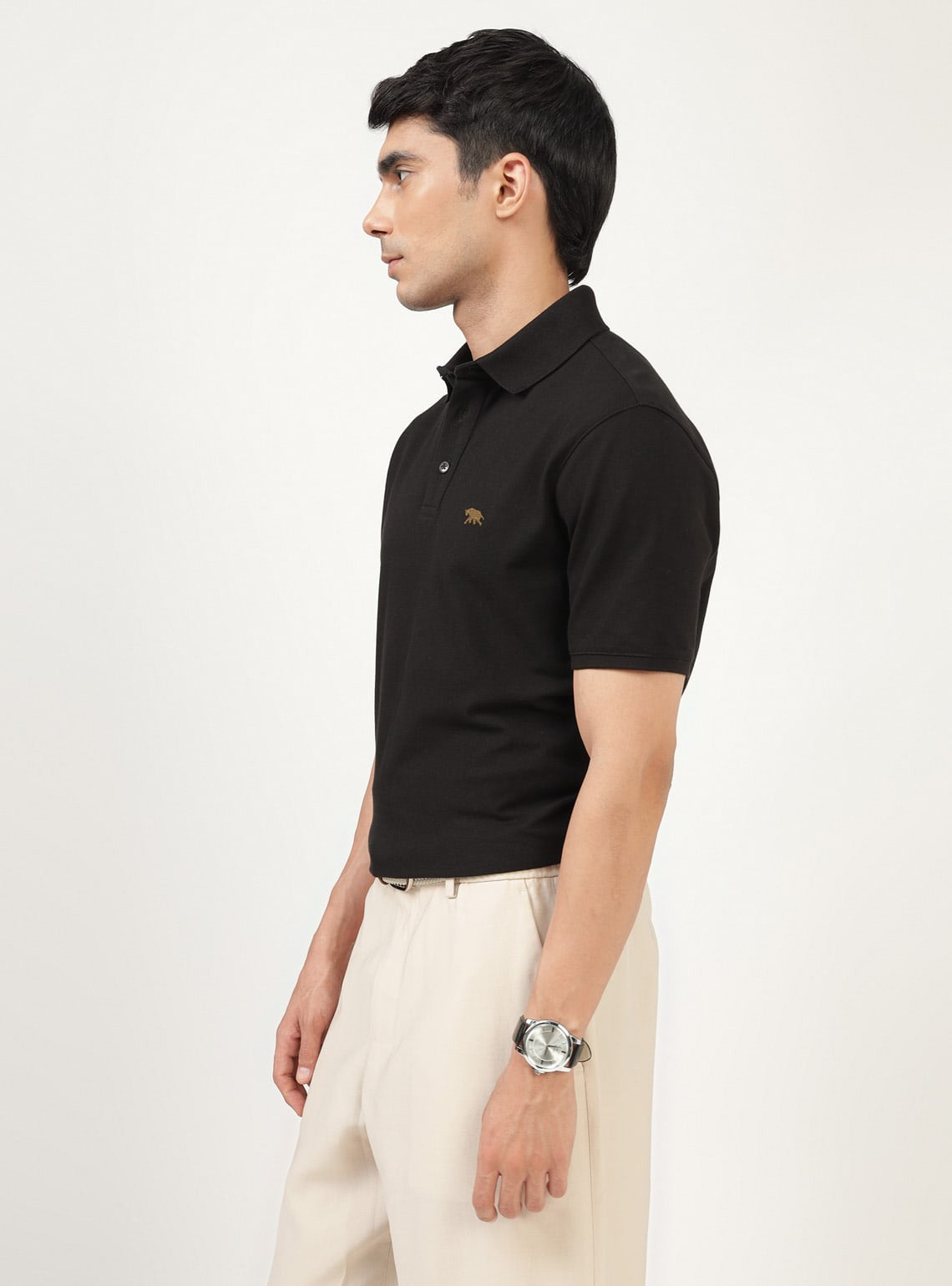 Jaguar Black Pique Polo