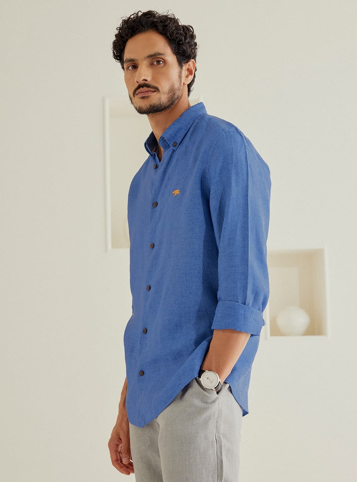 Sapphire Linen Shirt