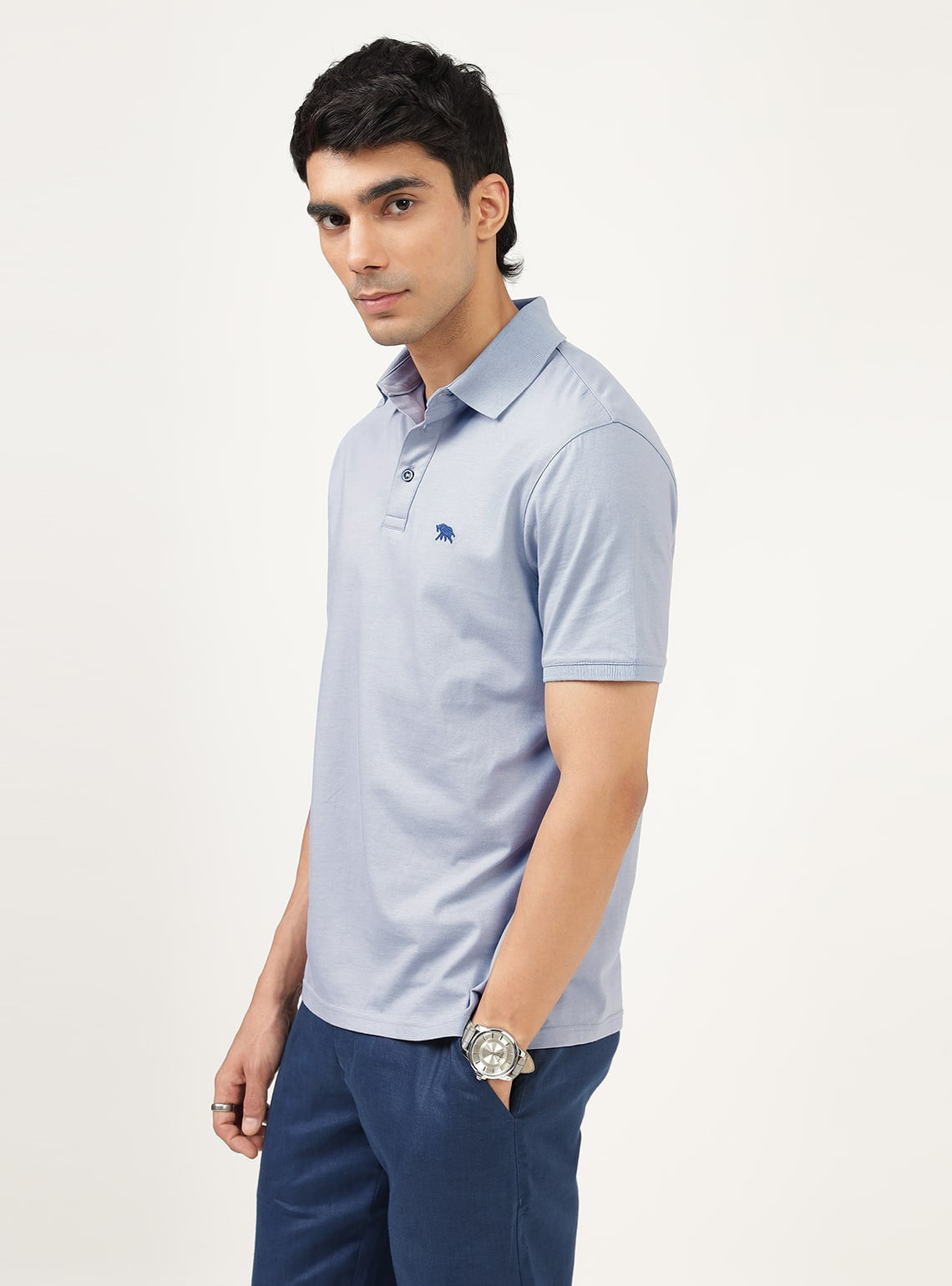 Lilac Grey Cotton Polo