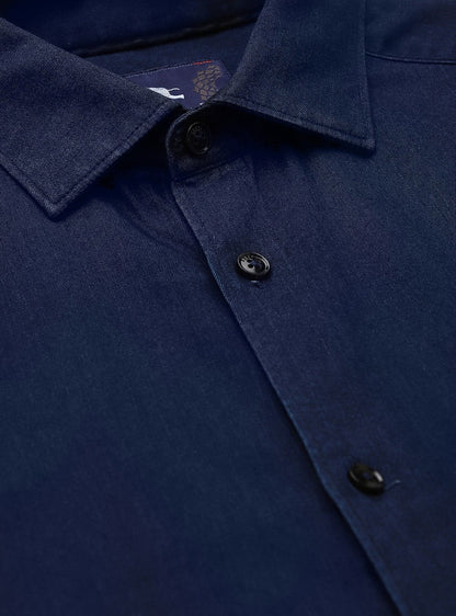 Atlantic Indigo Cotton Shirt