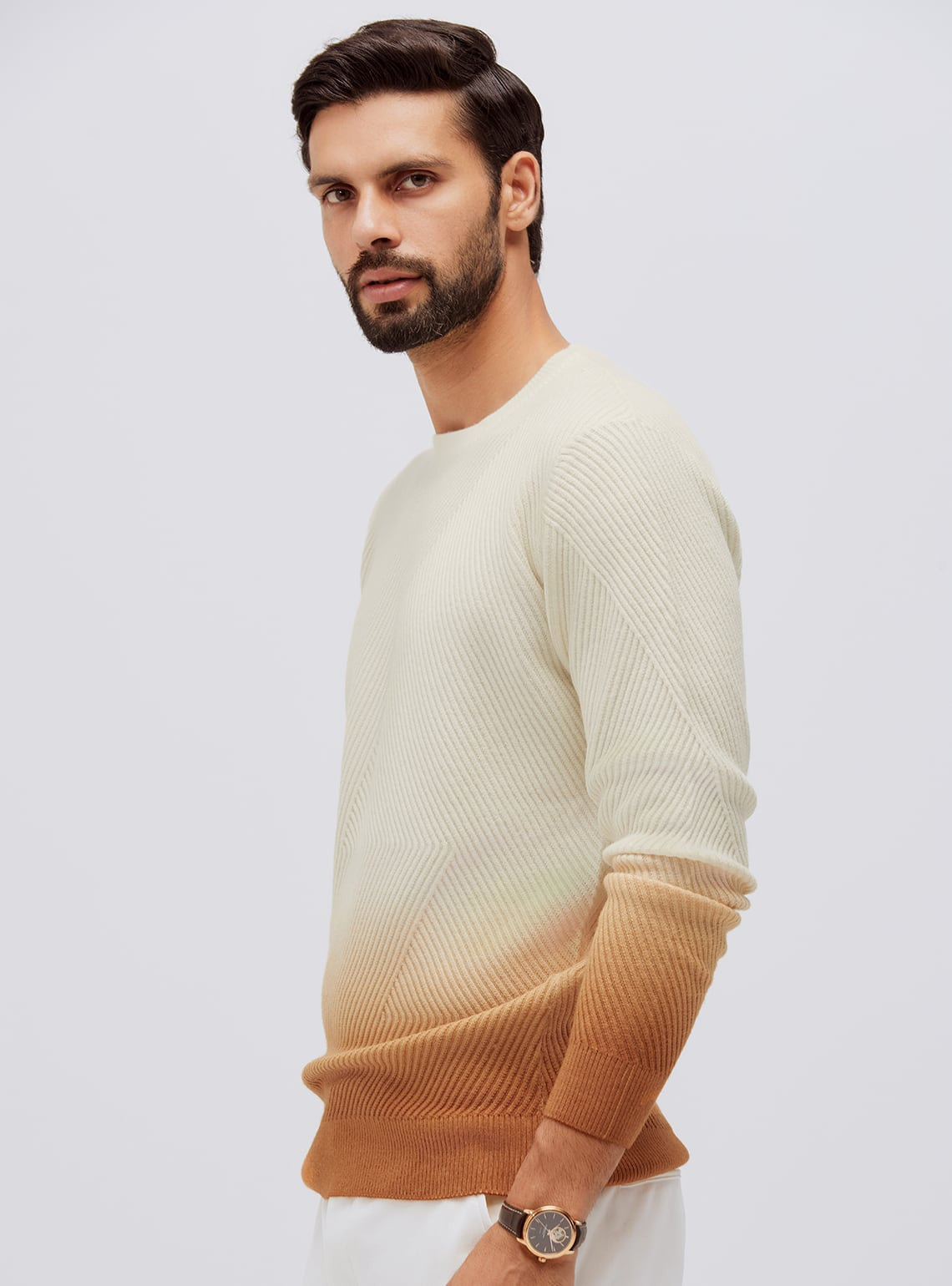 Dawn White Merino Pullover