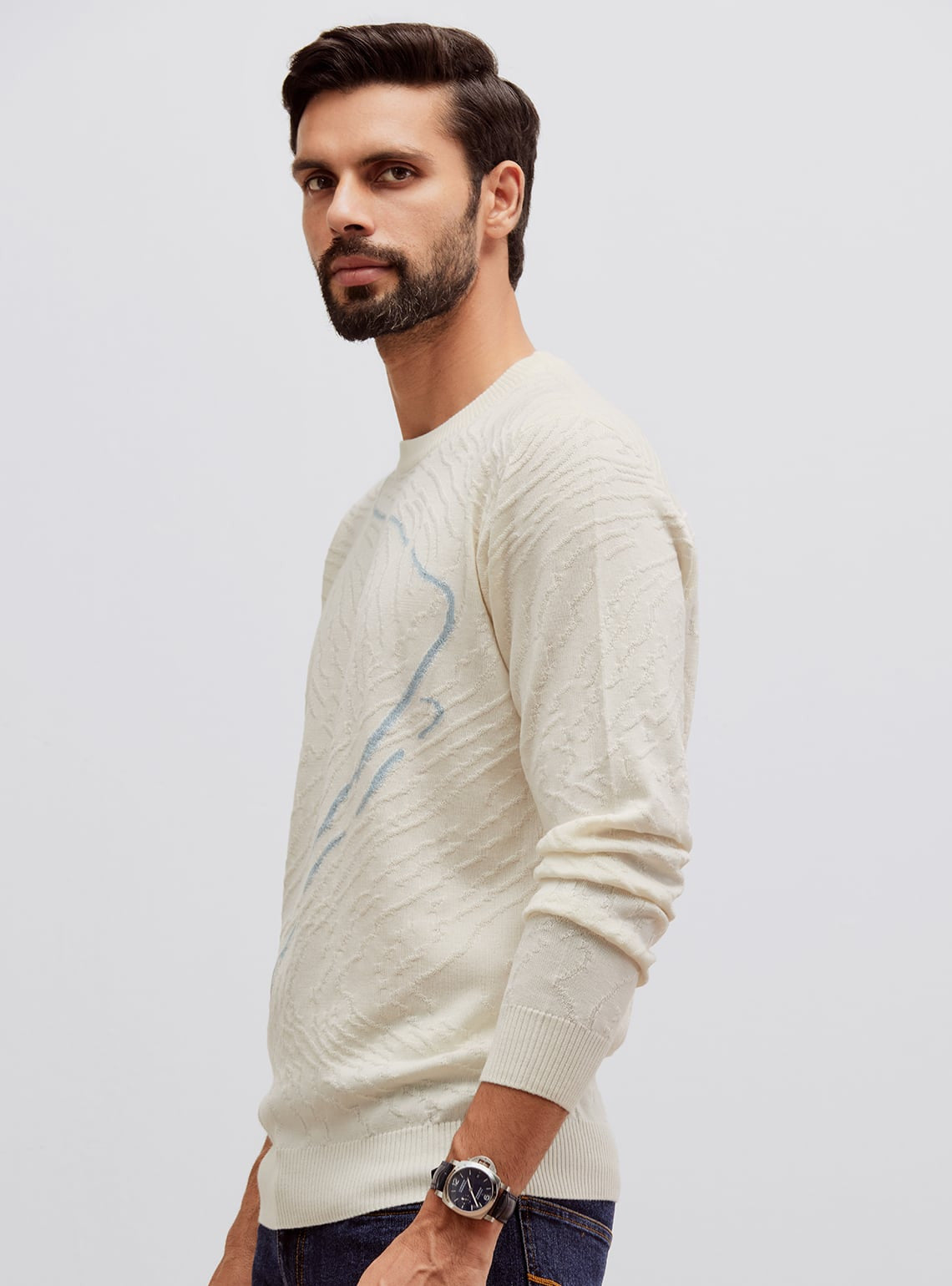 Swiss White Merino Pullover