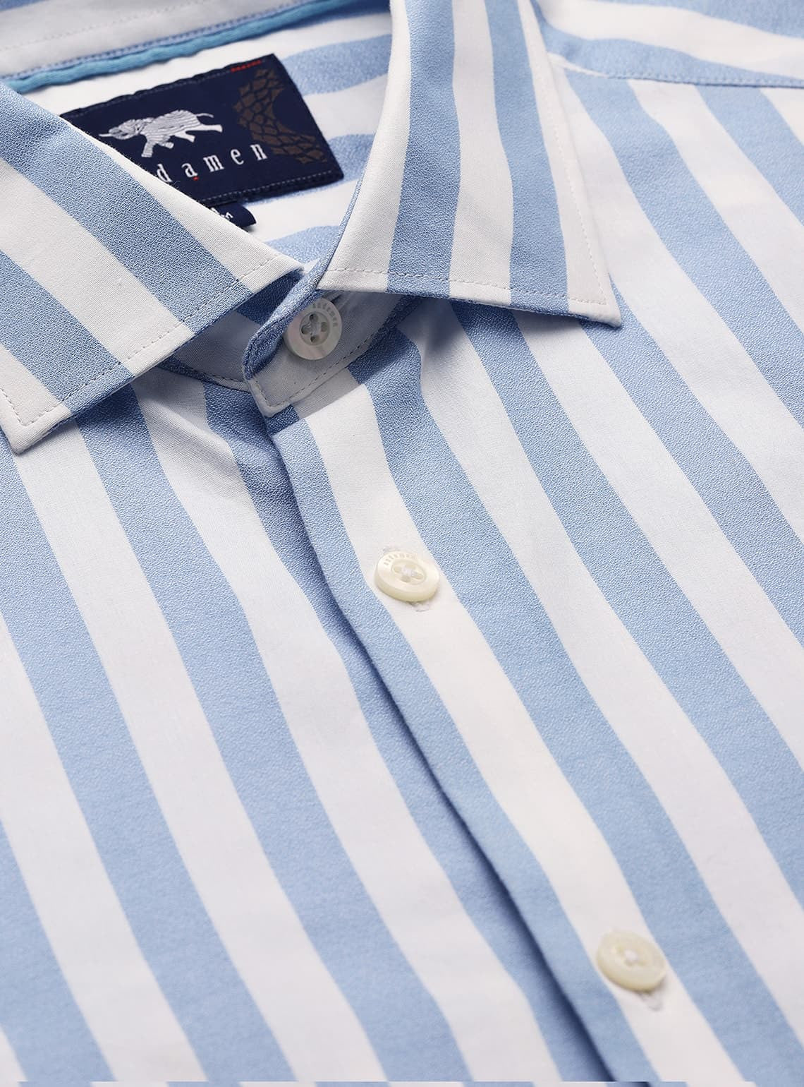 Casper Blue Stripe Cotton Shirt