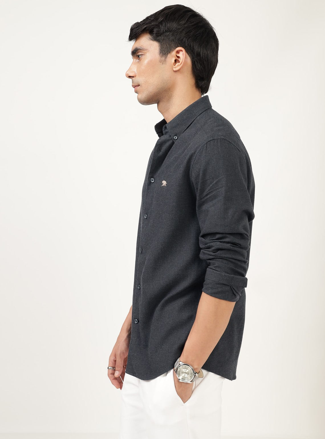 Onyx Cotton Melange Shirt