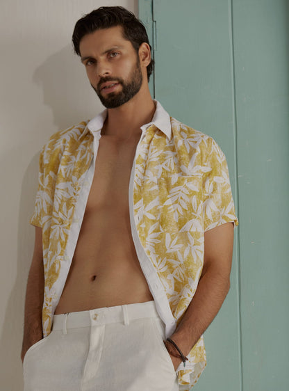 Tropical Mustard Linen