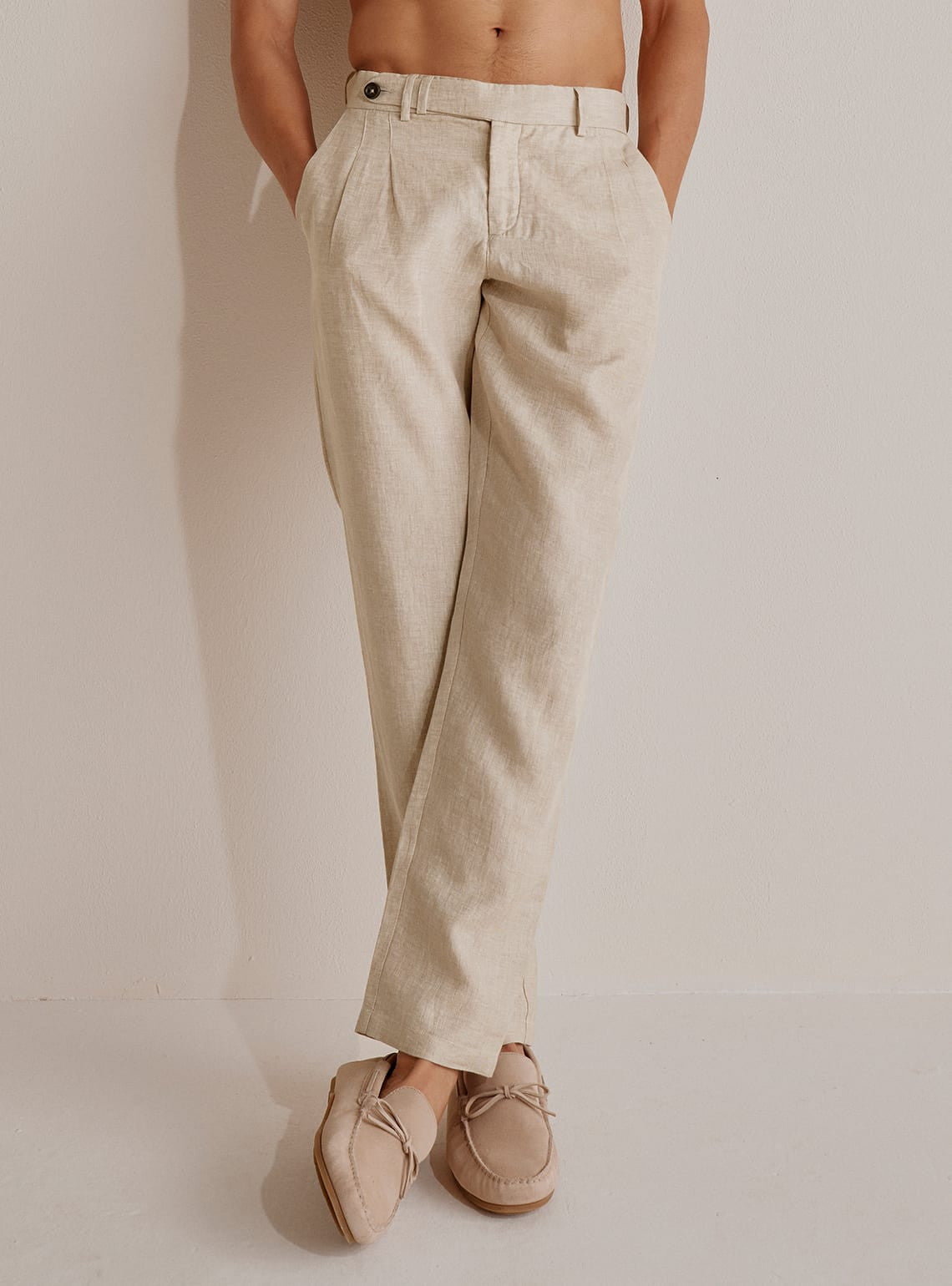 Khaki Linen Pants