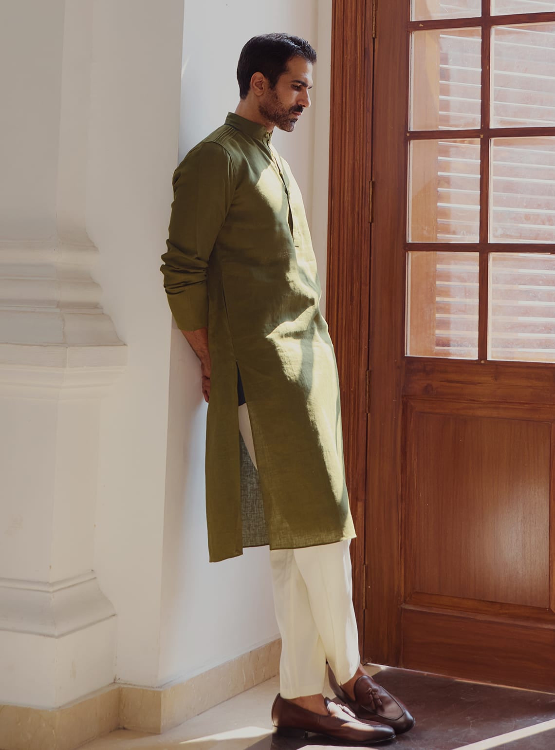 Jade Linen Kurta