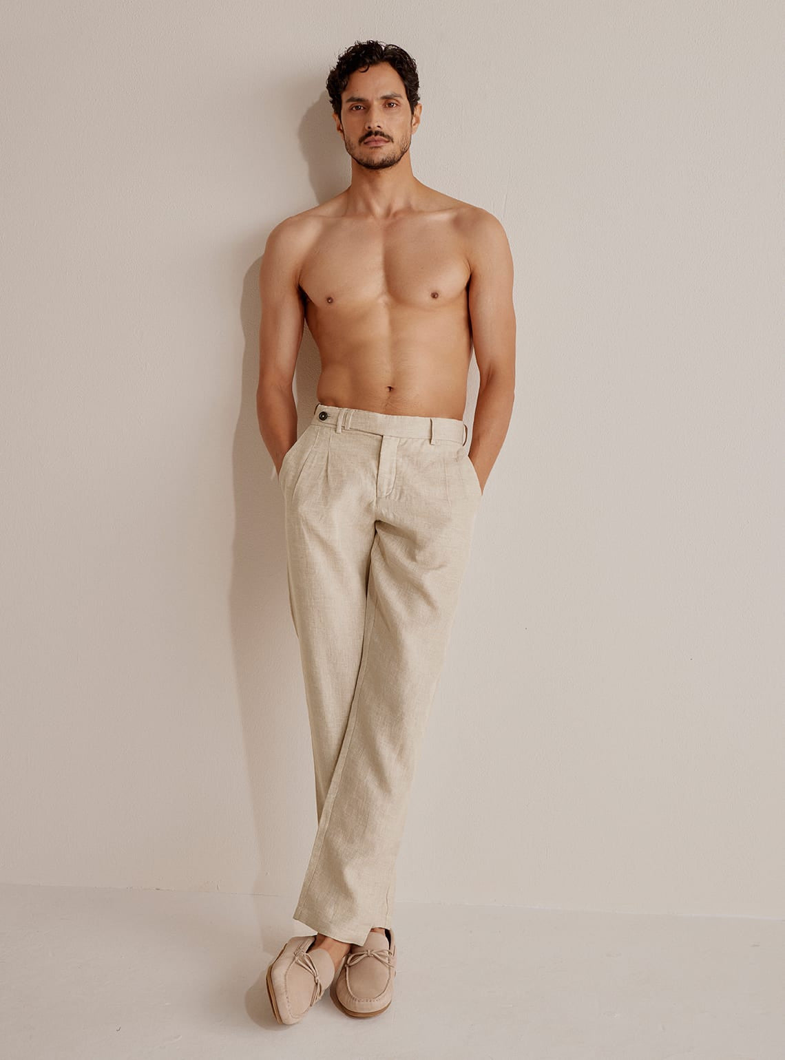 Khaki Linen Pants