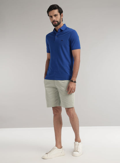 Blue Pique Polo