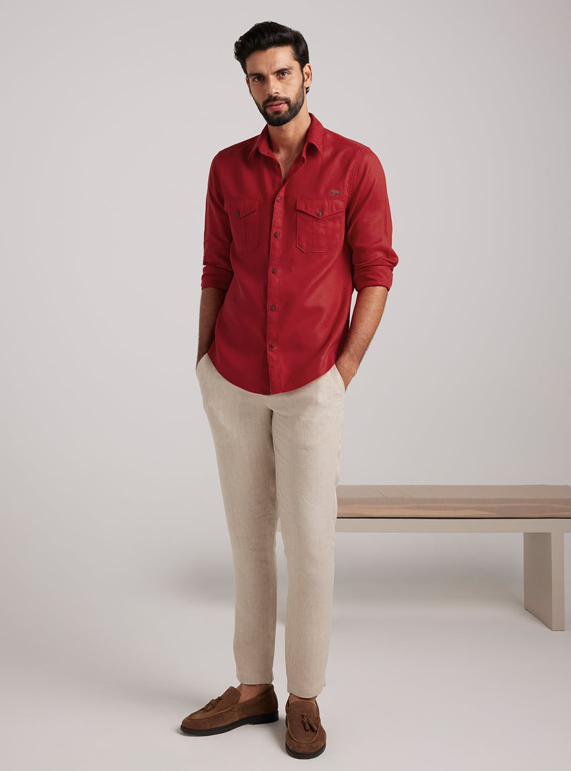 Barn Red Linen Explorer