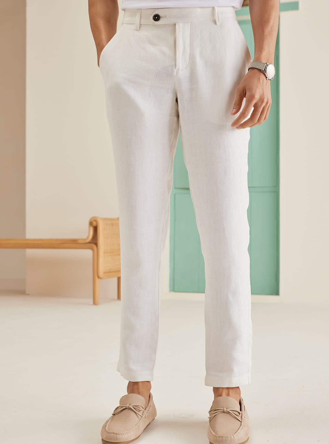 Alabaster Linen Pants