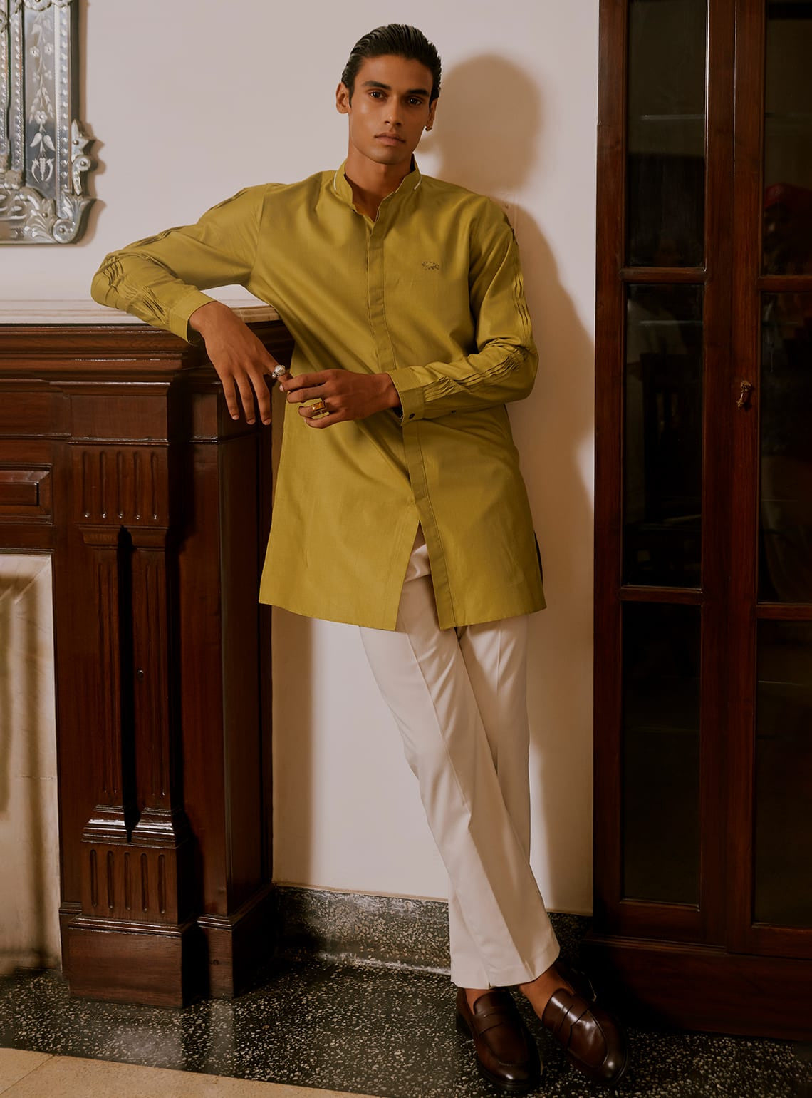 Henna Cotton-Silk Kurta