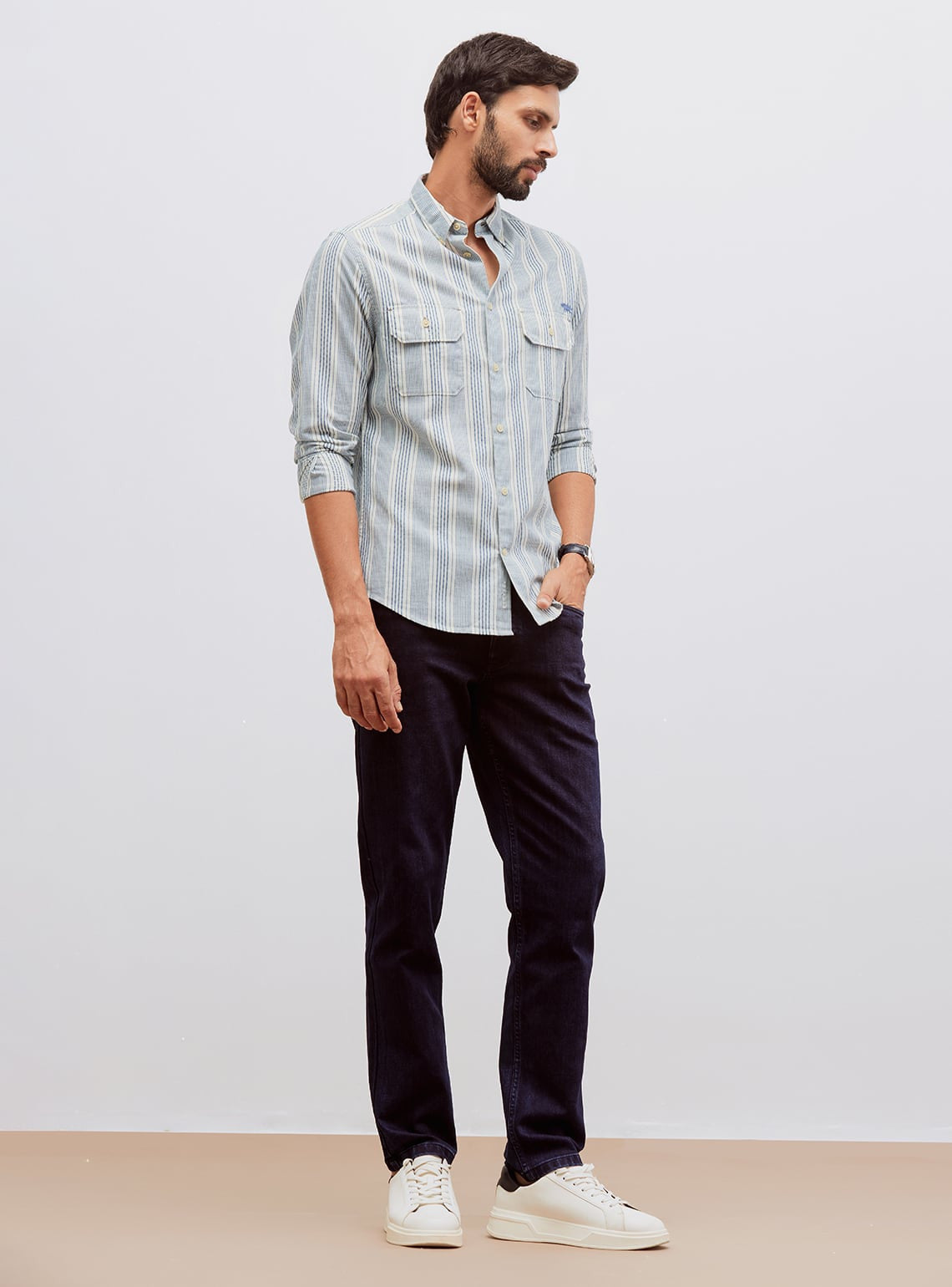 Ghost Indigo Cotton Shirt