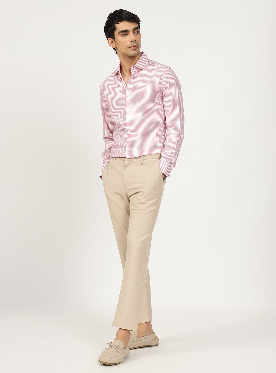 Blossom Stripe Cotton Tencel Shirt