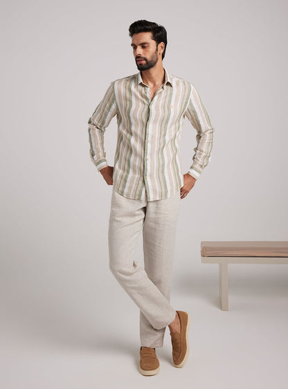 Smokey Stripe Linen