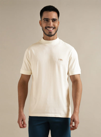 Alp White Mock Neck