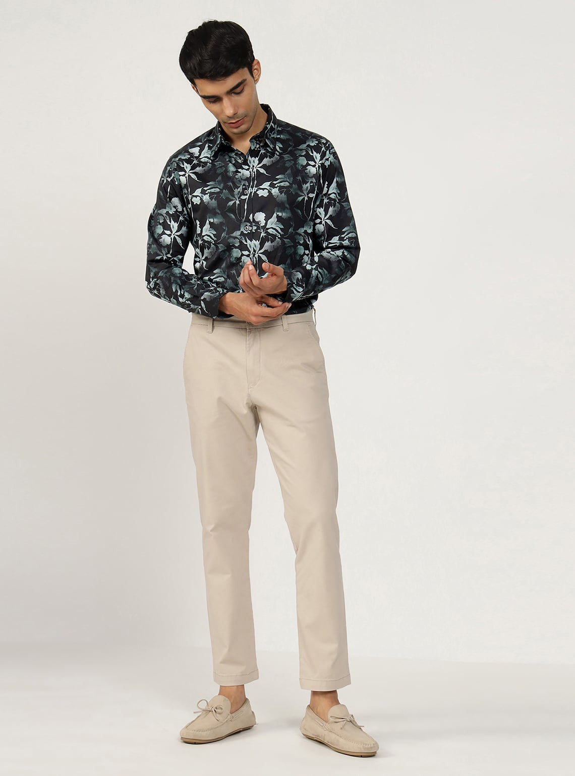 Midnight Flora Cotton Shirt