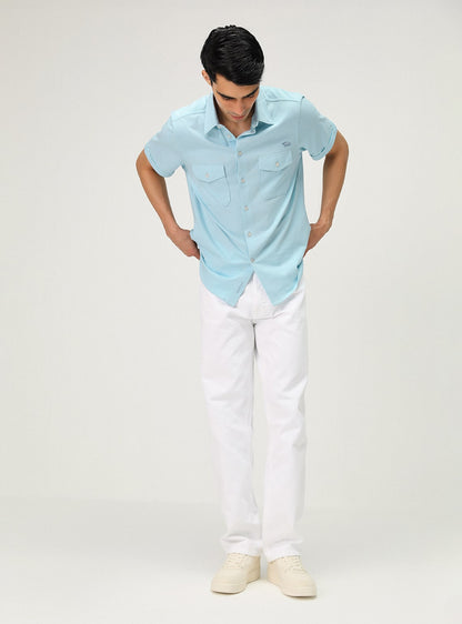 Ice Blue Shirt-Half