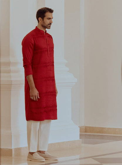 Gulaab Viscose-Cupro Kurta