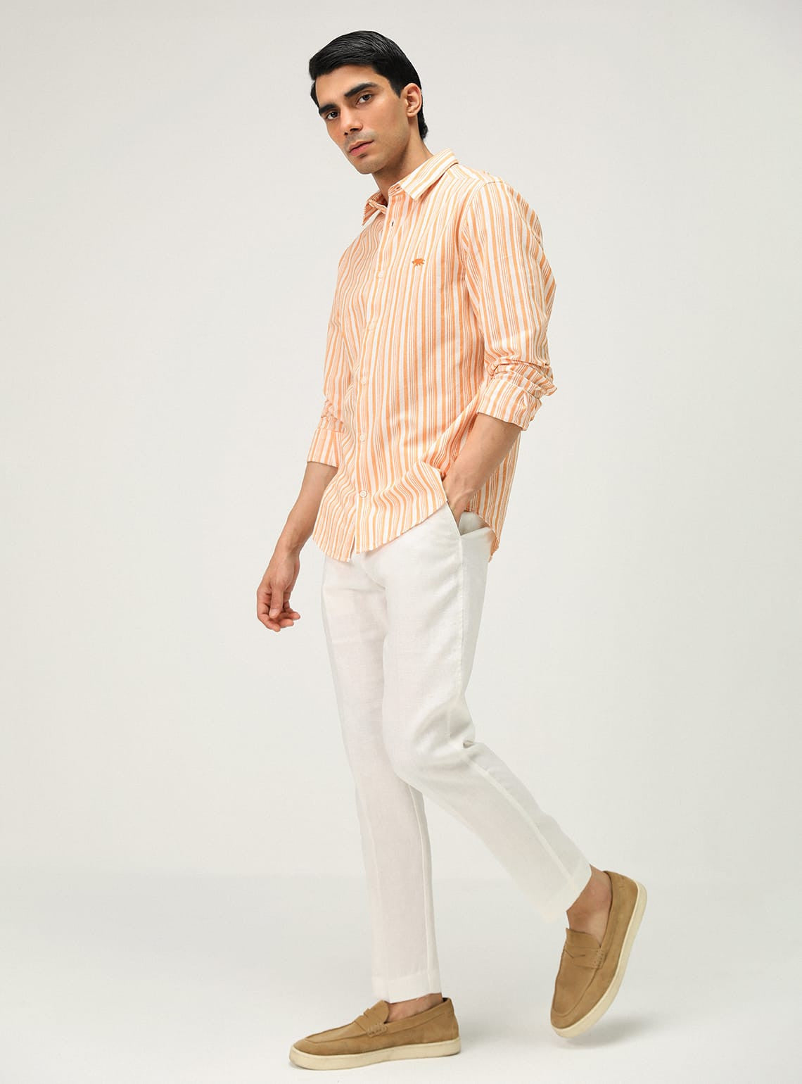 Mandarin Stripe Shirt