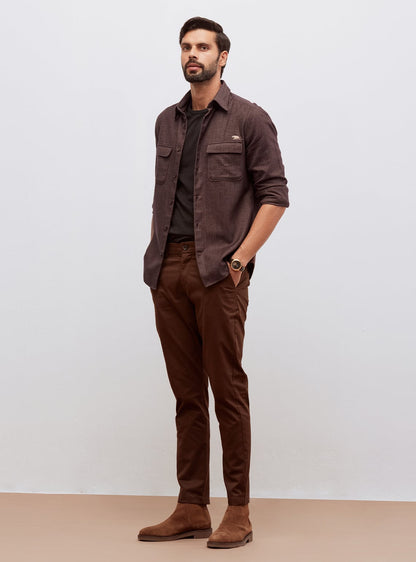 Crater Brown Cotton Shirt