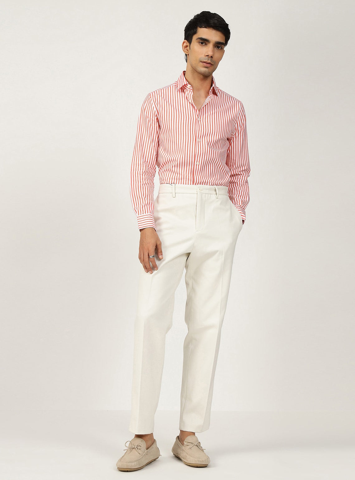 Flamingo Stripe Cotton Shirt