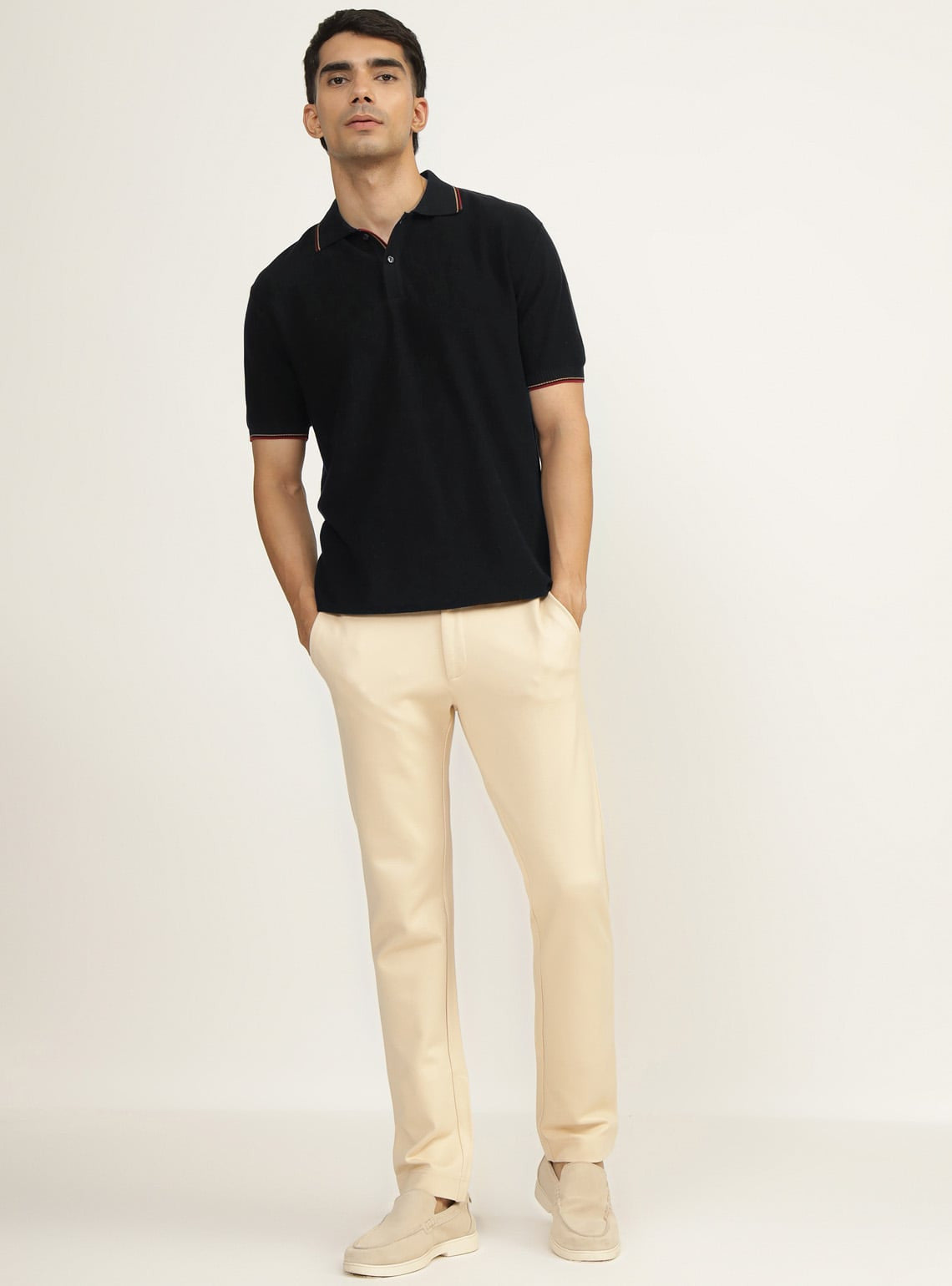 Ruby Black Cotton Polo