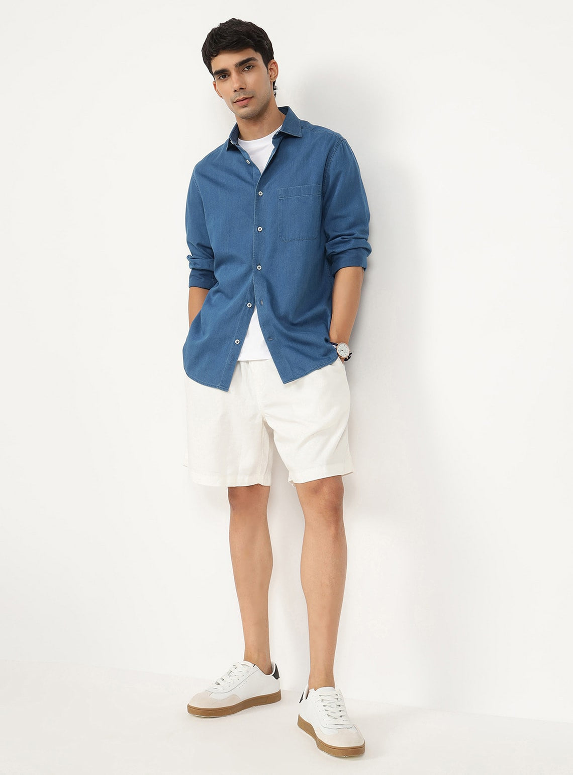 Horizon Indigo Cotton Shirt