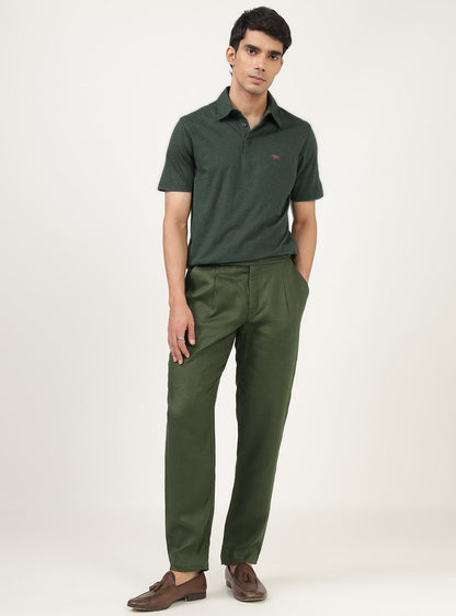 Kelp Cotton Melange Polo