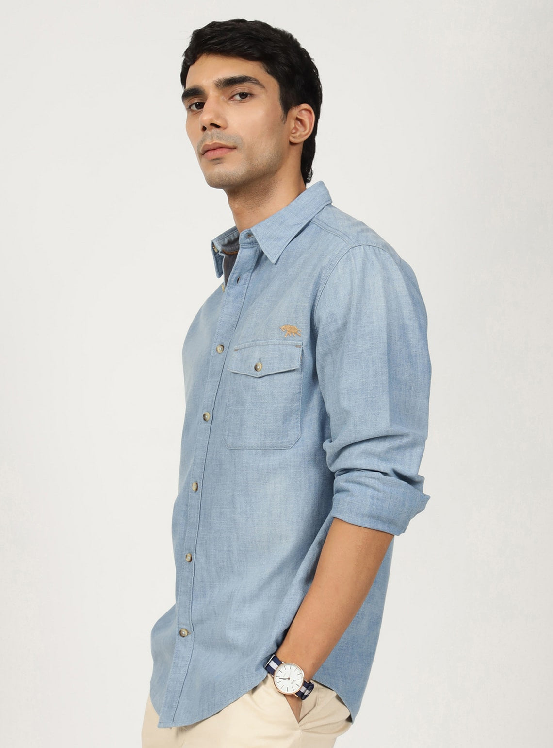 Gull Indigo Cotton Shirt