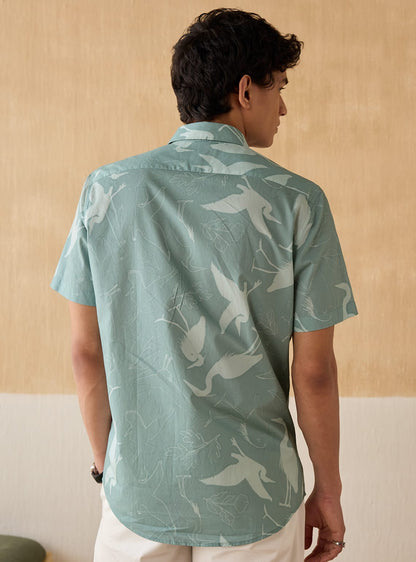 Teal Stork Shirt