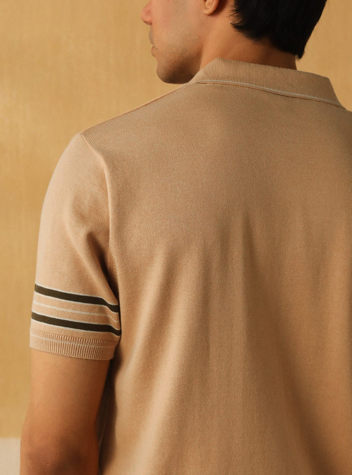 Almond Stripe Polo