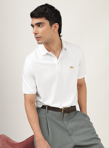 White Quill Cotton Polo