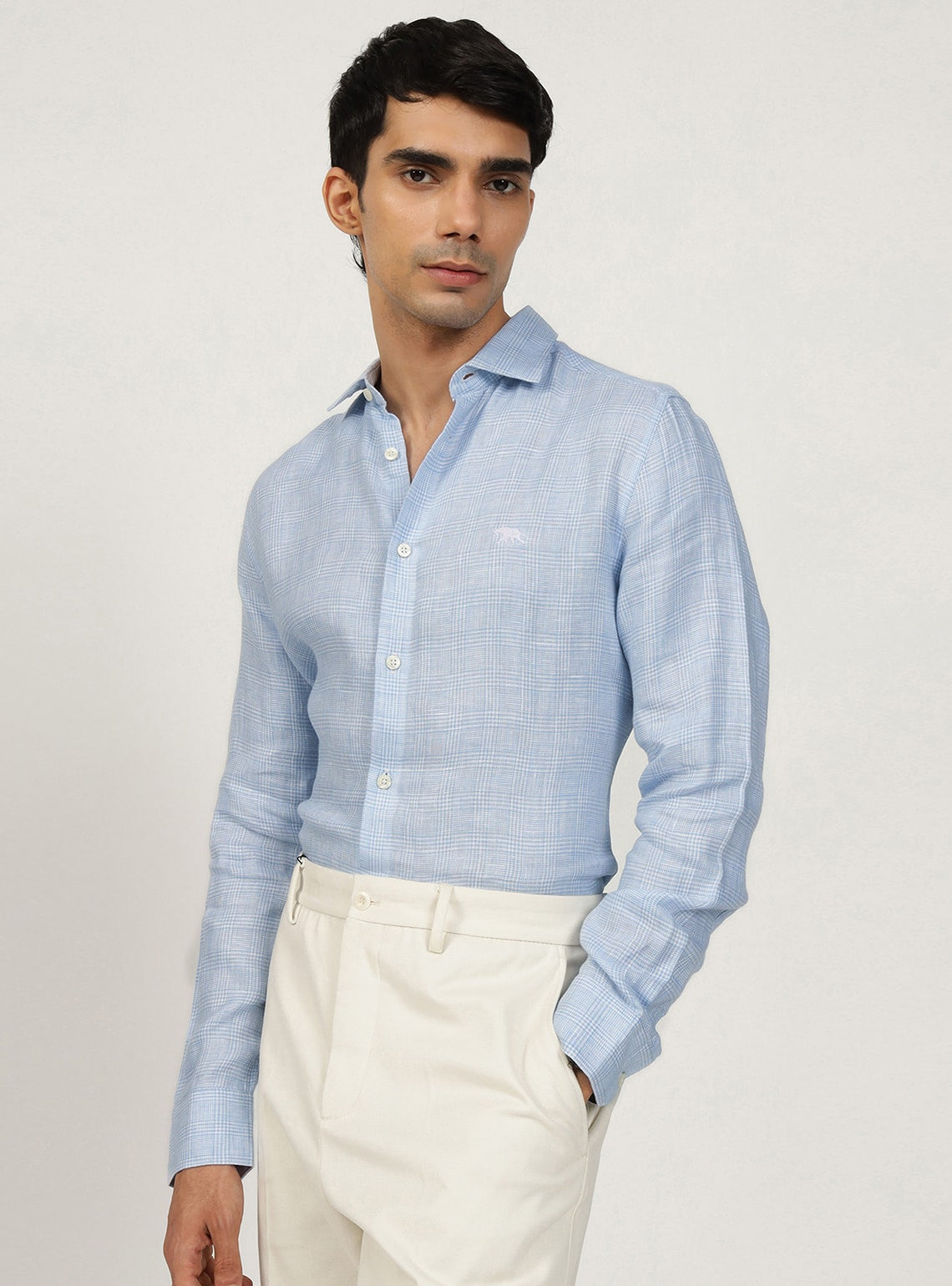 Casper Blue Linen Shirt