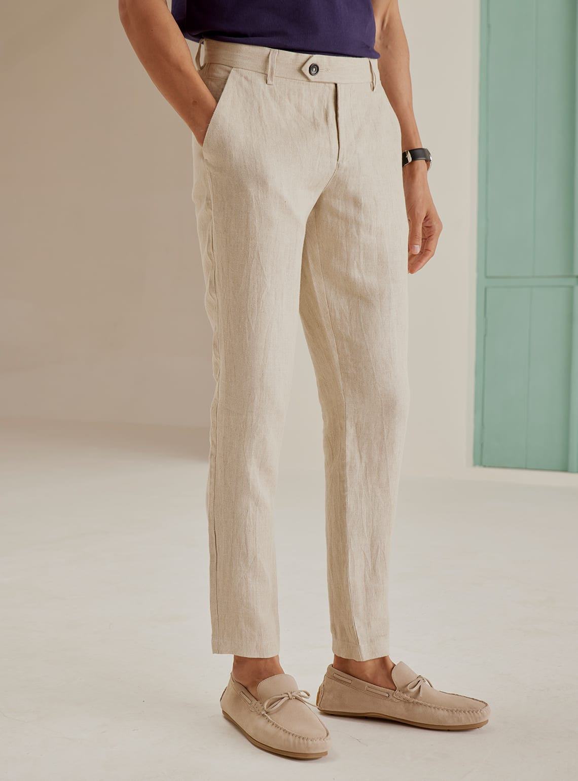 Khaki Linen Pants