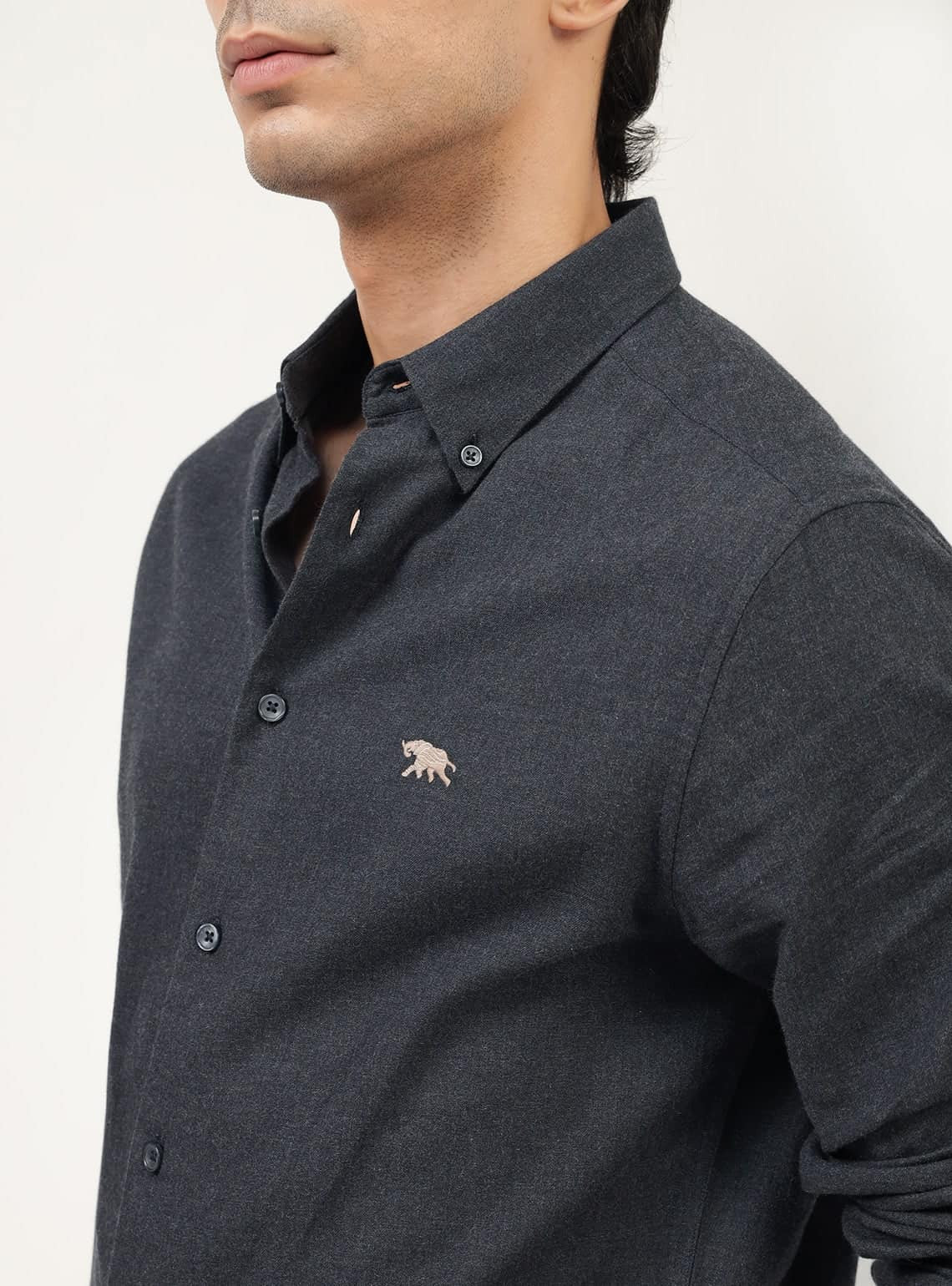 Onyx Cotton Melange Shirt