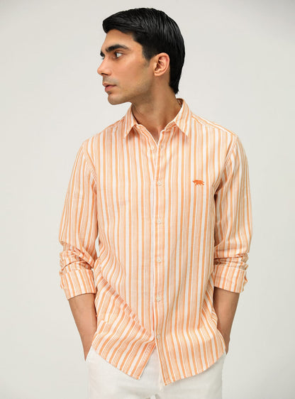 Mandarin Stripe Shirt