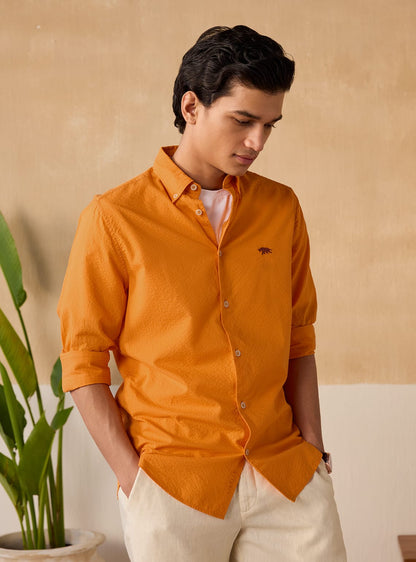 Marigold Seersucker Shirt