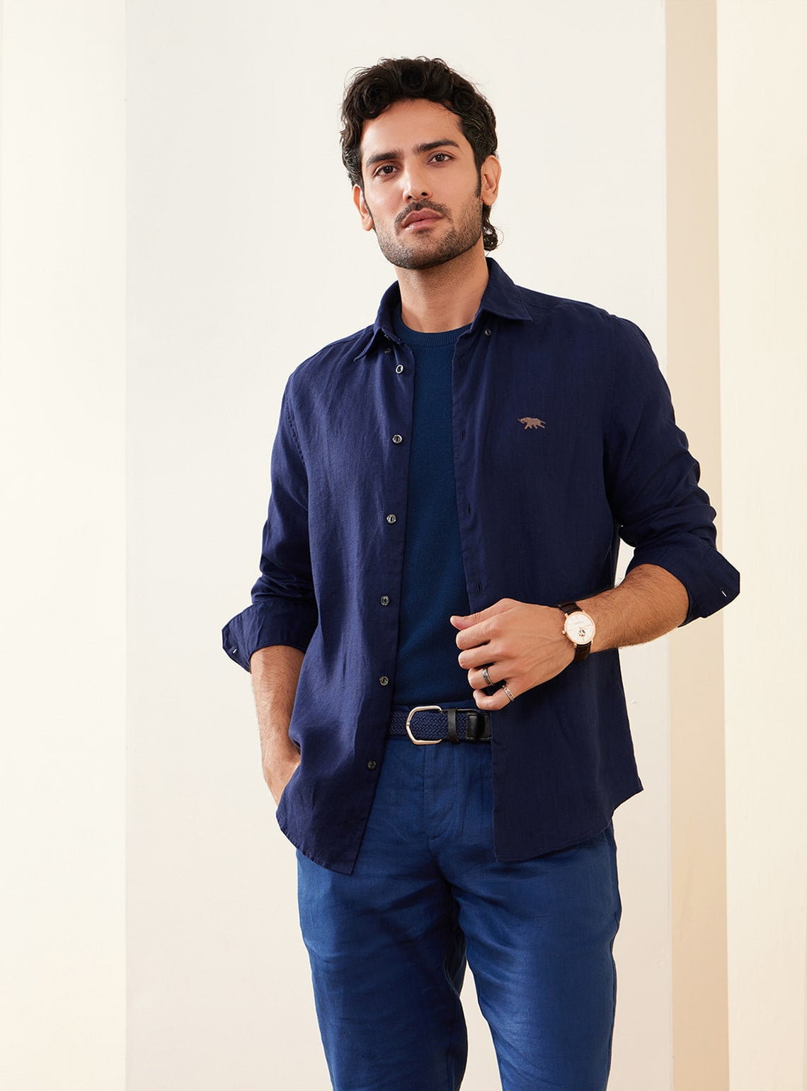 Lapis Linen Shirt