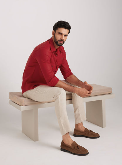 Barn Red Linen Explorer