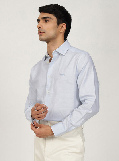 Ghost Blue Cotton Linen Shirt